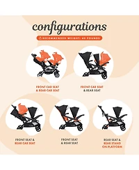 Baby Trend Sit N' Stand Double Stroller with Ez-Lift Plus Infant Car Seat, Khaki