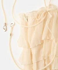Mango Women's Ruffled Lyocell Top