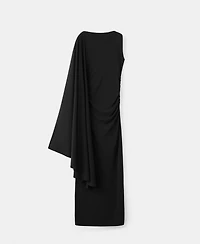 Mango Women's Long Asymmetrical Cape Dress