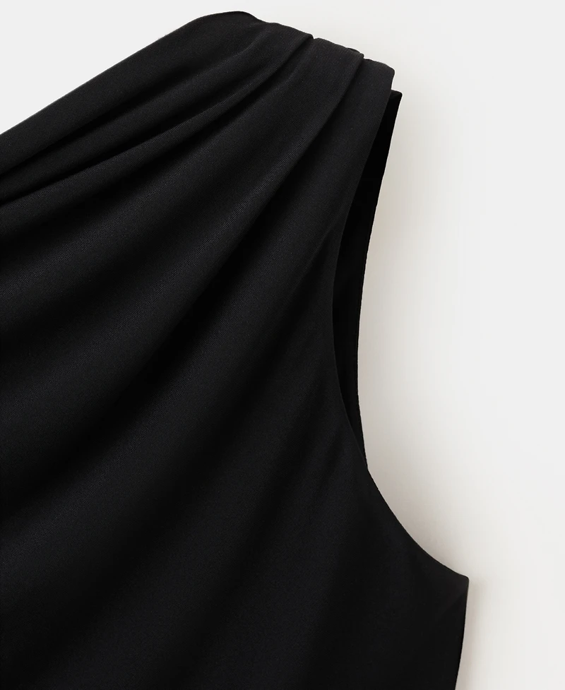 Mango Women's Side Slit Asymmetrical Dress