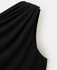 Mango Women's Side Slit Asymmetrical Dress