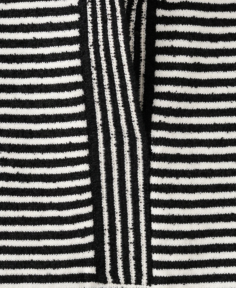 Mango Women's Striped Polo-Neck Sweater