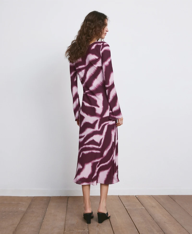 Mango Women's A-Line Animal-Print Dress