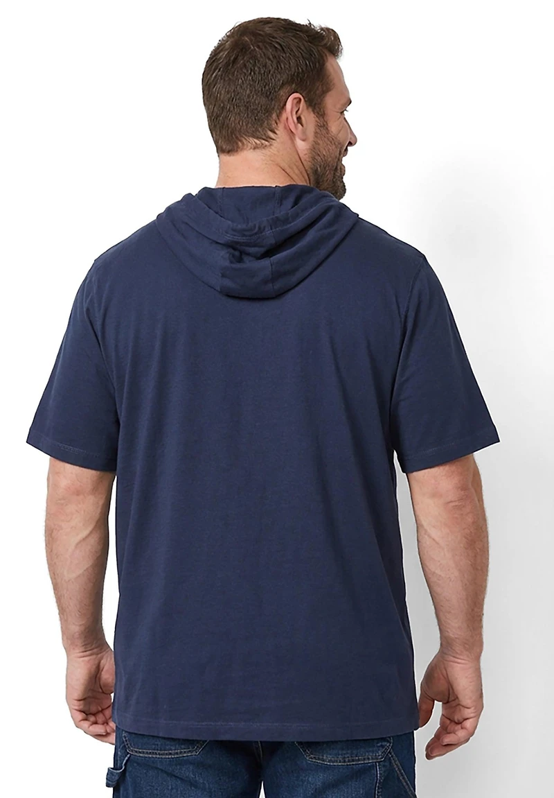 KingSize Men's Big and Tall Short Sleeve Jersey Hoodie