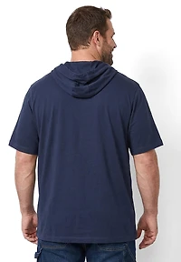 KingSize Men's Big and Tall Short Sleeve Jersey Hoodie