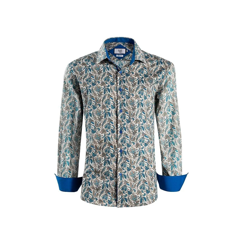 Elie Balleh Men's Slim Fit Paisley Sport Button-Down Shirt
