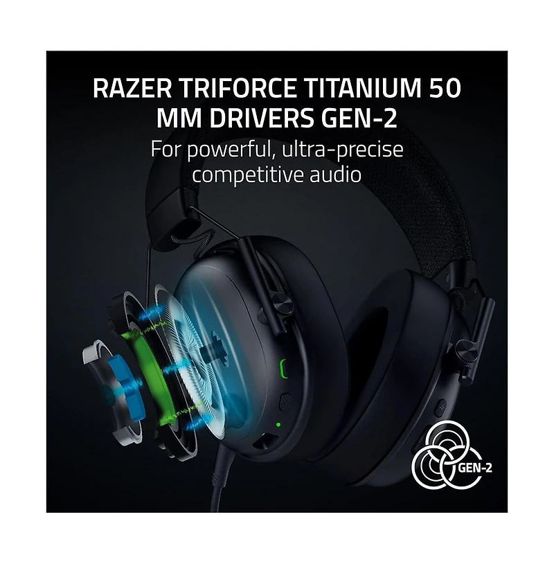 Razer BlackShark V3 Wireless Gaming Headset High-Fidelity Audio Noise-Isolating Mic RZ0405410100
