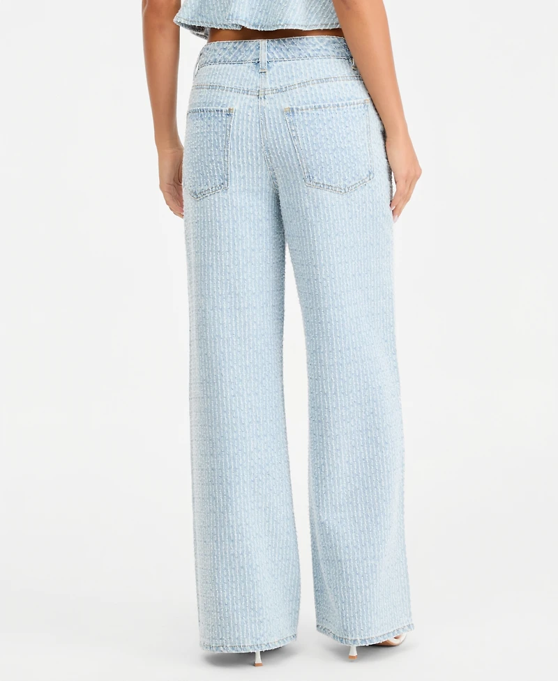 Bar Iii Women's High-Rise Wide-Leg Jeans, Macy's Exclusive