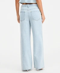 Bar Iii Women's High-Rise Wide-Leg Jeans, Macy's Exclusive