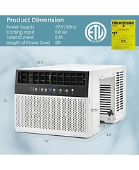 Ecooso 12000 Btu(Ashrae) Window Air Conditioner with Handy Remote