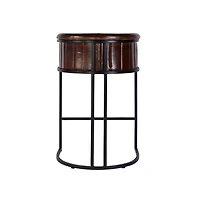 Butler Specialty Rockford 29 in. Seat Height Leather Barrel Bar Stool