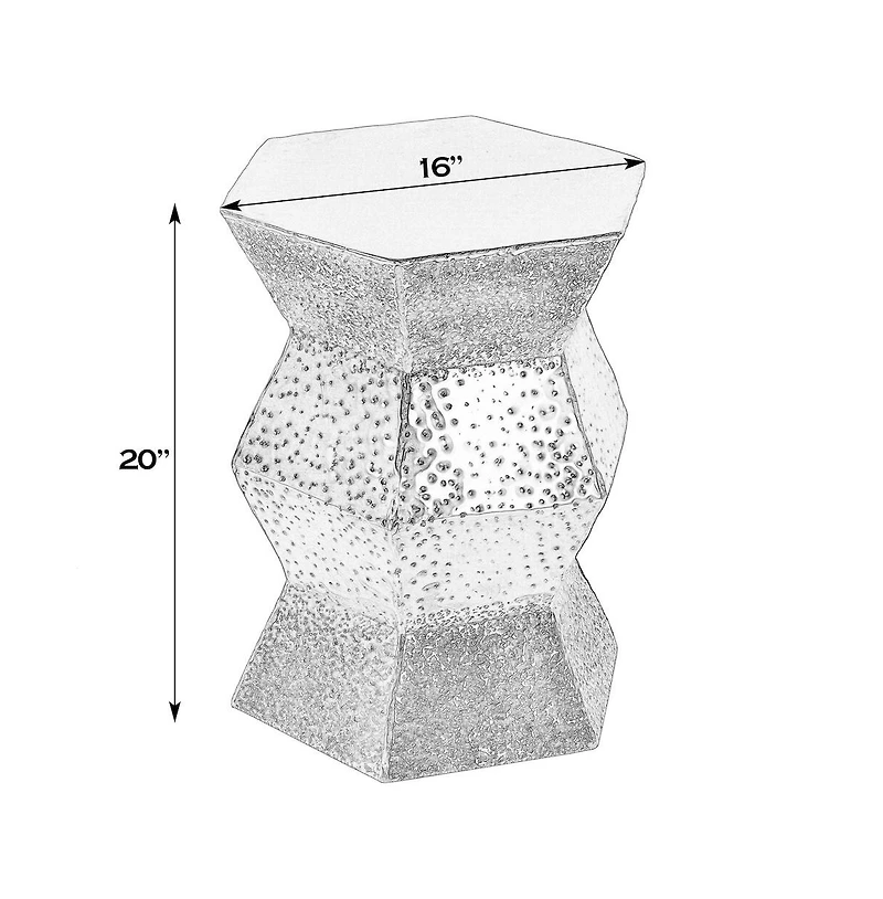 Butler Specialty Renzo 16 in. W Stainless Steel Modern End Table