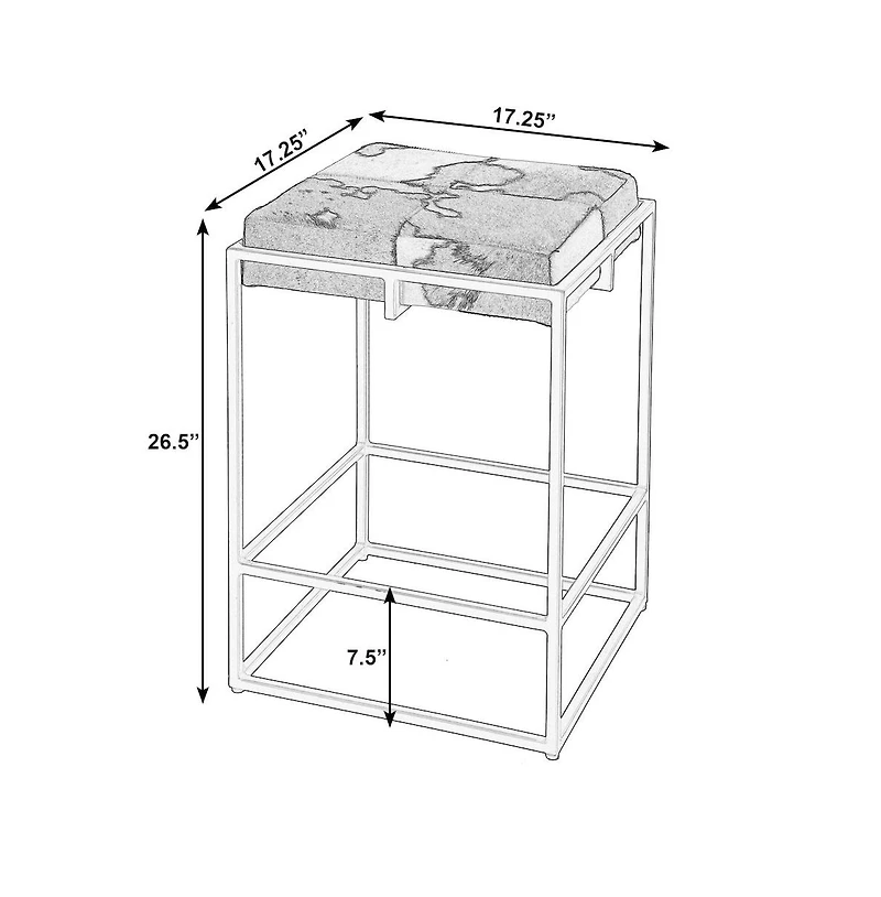 Butler Specialty Stinson 26.5" Seat Height Hair on Hide Counter Stool