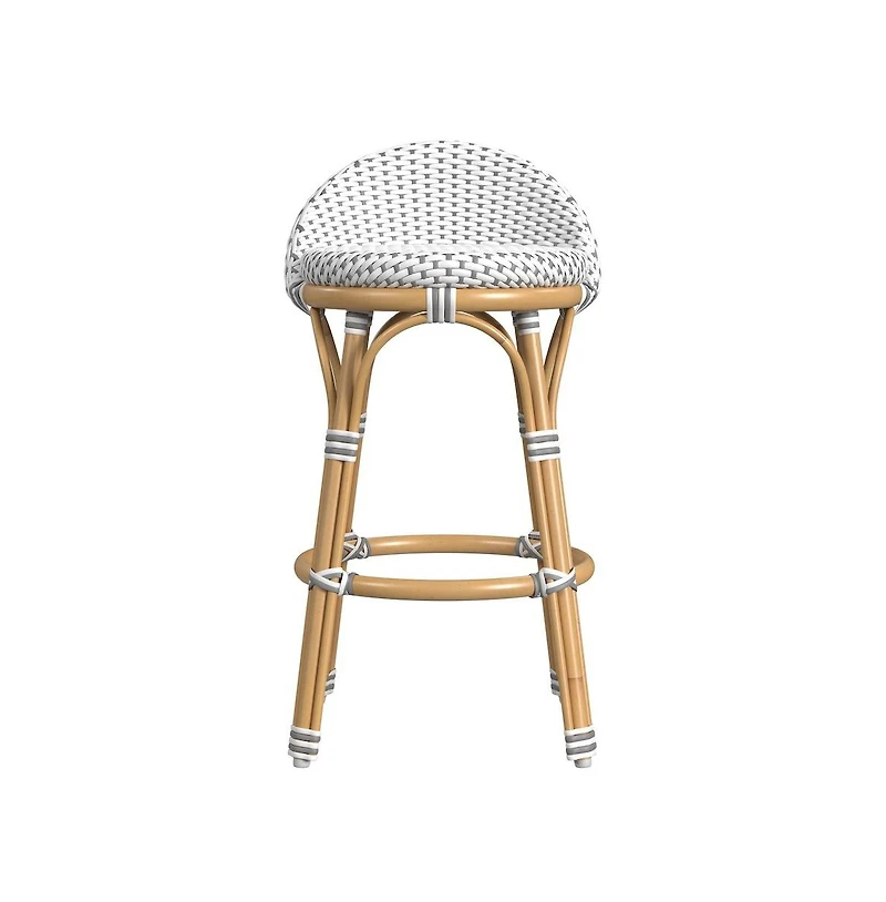 Butler Specialty Inez Seat Height Rattan Low Back Counter Stool