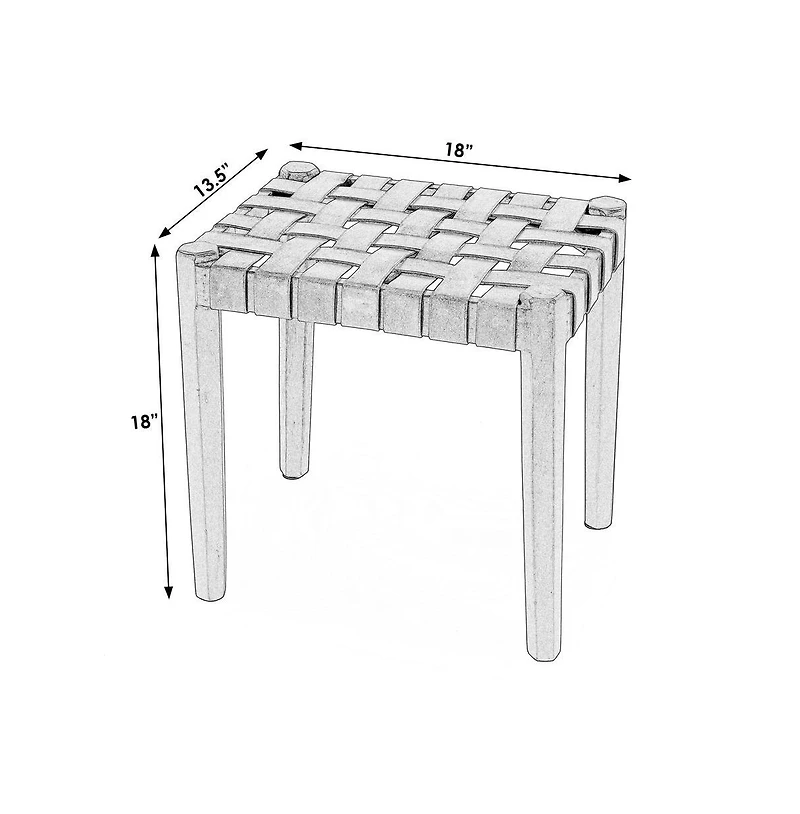 Butler Specialty Kerry Leather Woven Stool