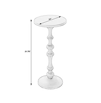 Butler Specialty Passeo 10 in. W Round All Metal Pedestal Base End Table