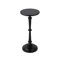Butler Specialty Alisa 10 in. W Round All Metal Pedestal Base End Table
