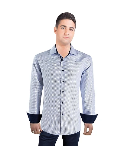 Elie Balleh Men's Slim Fit Micro Ditsy Button-Down Shirt