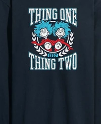 Airwaves Men's Dr. Seuss Things Collegiate Long-Sleeve Graphic T-Shirt