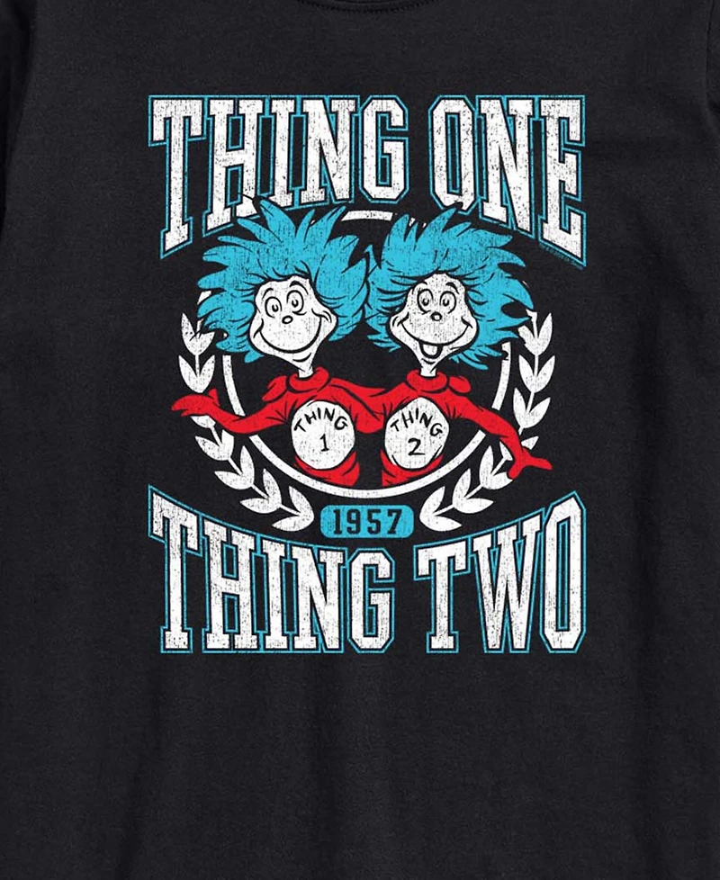 Airwaves Men's Dr. Seuss Things Collegiate Short-Sleeve Graphic T-Shirt