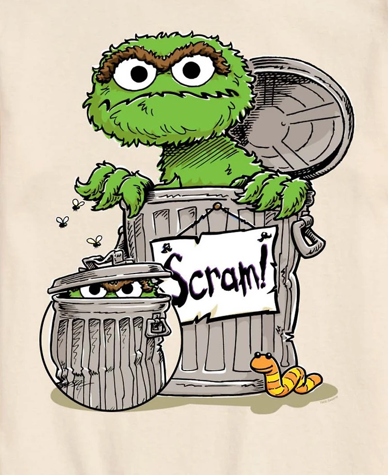 Airwaves Men's Sesame Street Oscar The Grouch Short-Sleeve Graphic T-Shirt