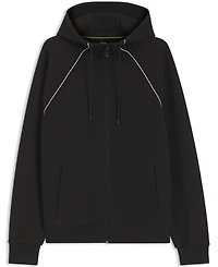 Boss by Hugo Men's Piping Details Cotton-Blend Zip-Up Hoodie