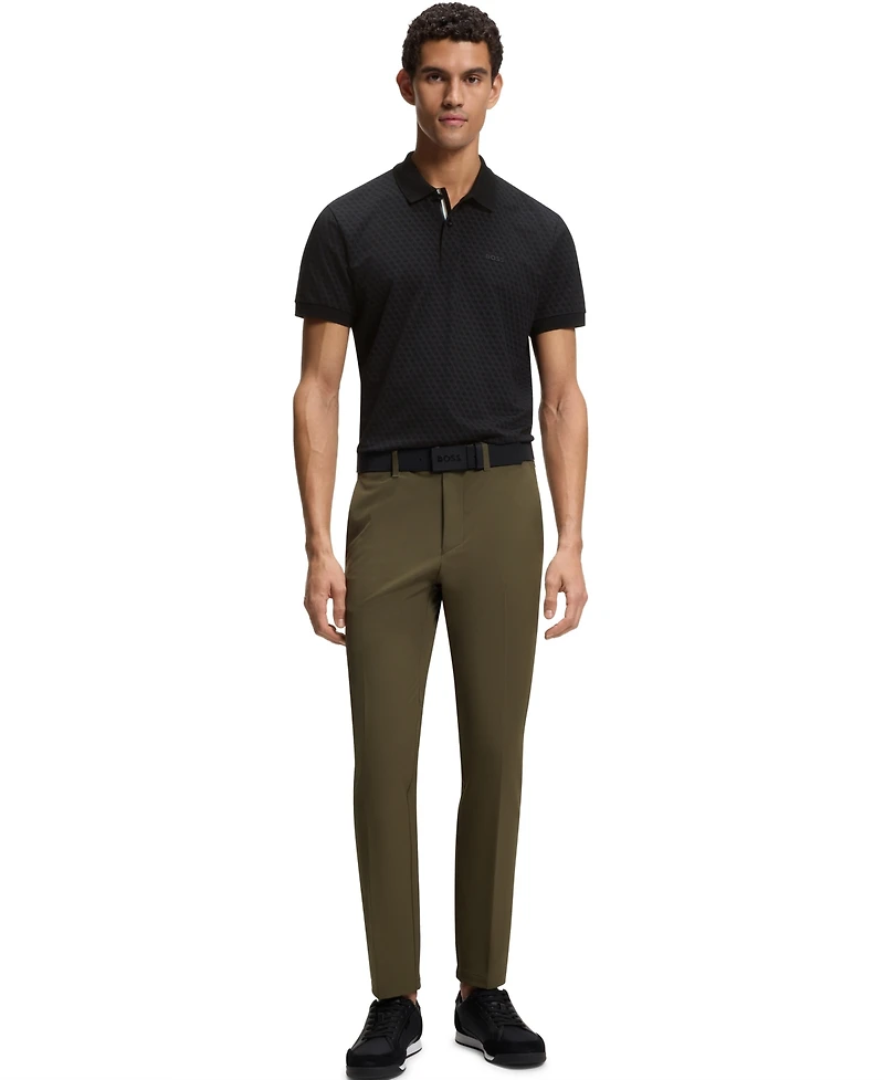 Boss by Hugo Men's Cotton-Pique Printed Pattern Polo Shirt