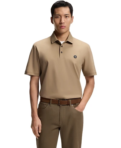 Boss by Hugo Men's Mercerized-Cotton Double B Monogram Polo Shirt