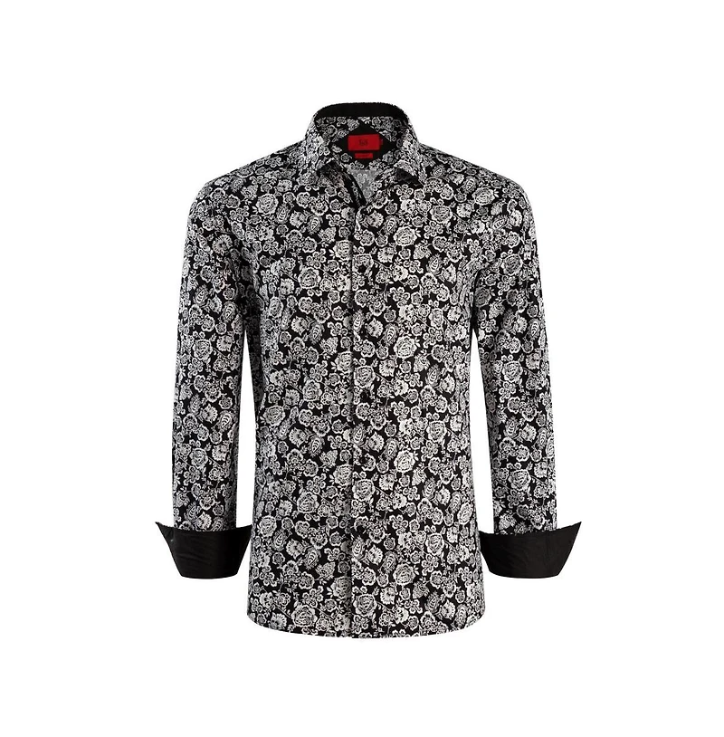 Elie Balleh Men's Slim Fit Floral Shirt for Men By