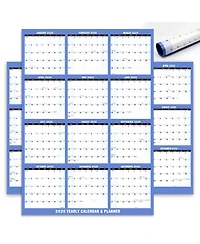 Gnuadz 2026 Wall Calendar Wet Dry Erase Yearly Planner Markers Rolled