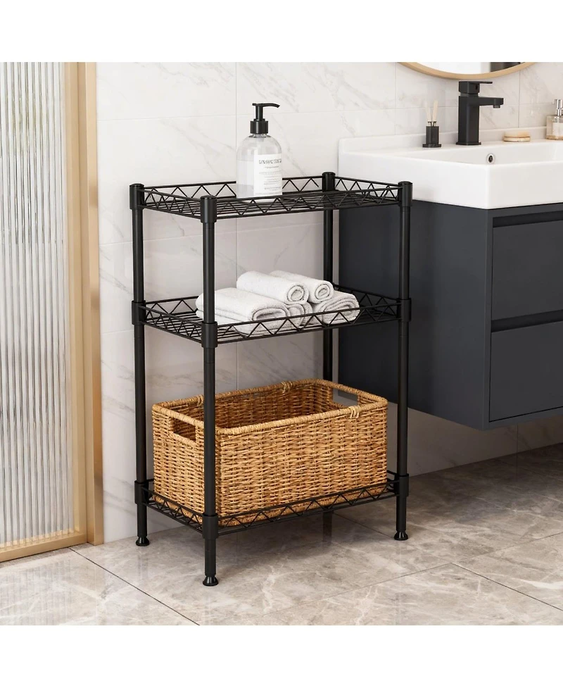 Streamdale Furniture 3-Tier Adjustable Metal Storage Rack