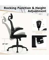Slickblue Adjustable Height Ergonomic Mesh Office Chair for Home and Work Study Use