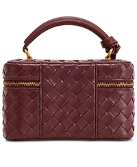 Jw Pei Cleo Woven Texture Box Shape Extra-Large Handle Satchel Handbag