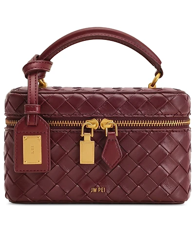 Jw Pei Cleo Woven Texture Box Shape Extra-Large Handle Satchel Handbag