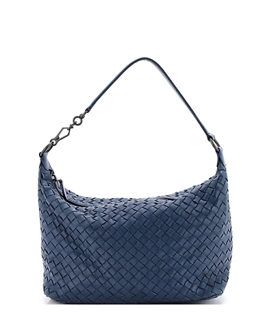 Pre-Owned Bottega Veneta Small Zip Hobo Intrecciato Nappa