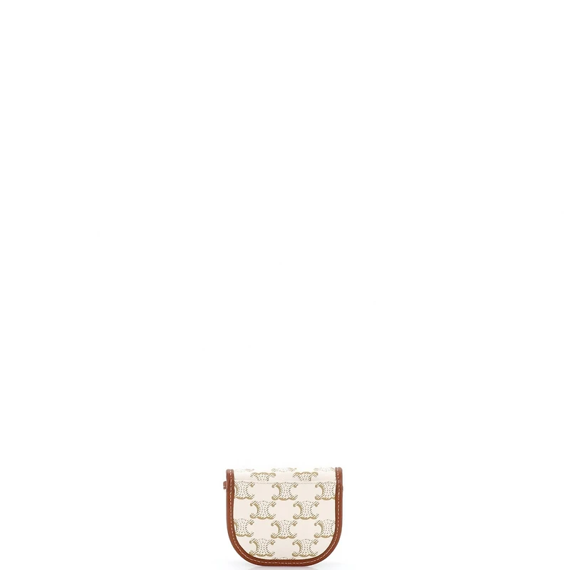 Pre-Owned Celine Airpods Case Flap Bag Triomphe Coated Canva