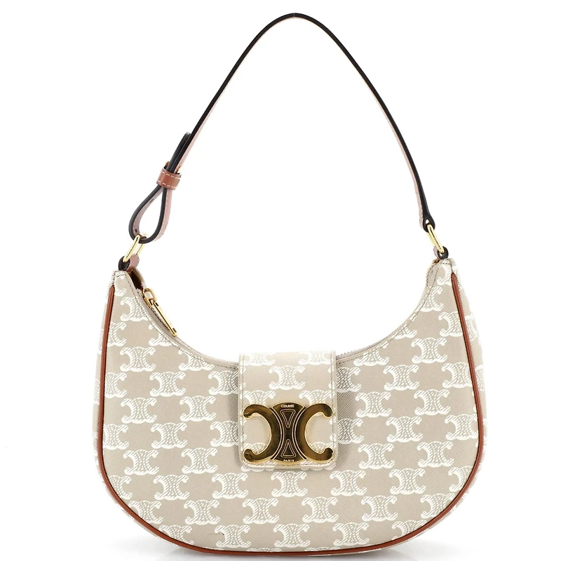 Pre-Owned Celine Ava Triomphe Bag Triomphe Coated Canvas