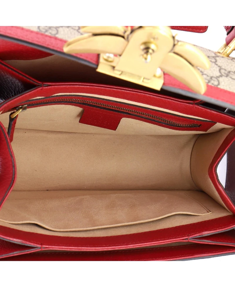 Pre-Owned Gucci Small Queen Margaret Top Handle Bag Gg Coated Canvas