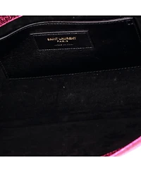 Pre-Owned Saint Laurent Long Classic Monogram Clutch Metallic Calfskin