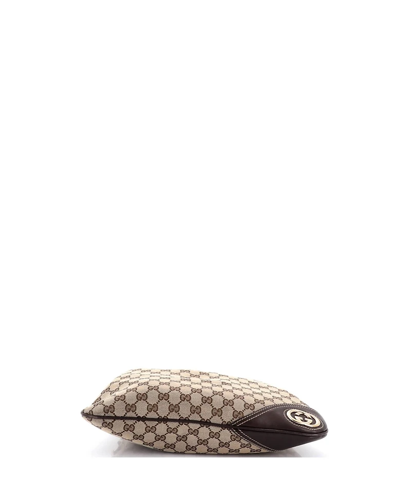 Pre-Owned Gucci Medium New Britt Hobo Gg Canvas