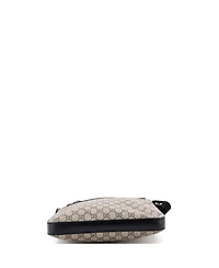 Pre-Owned Gucci Medium Front Zip Messenger Gg Coated Canvas