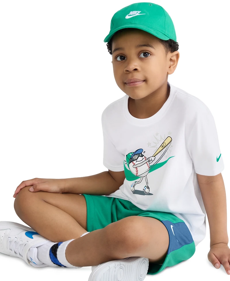 Nike Boys' 4-7X Graphic Baseball T-Shirt and Mesh Shorts, 2-Piece Set