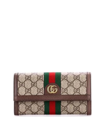 Pre-Owned Gucci Ophidia Continental Wallet Gg Coated Canvas