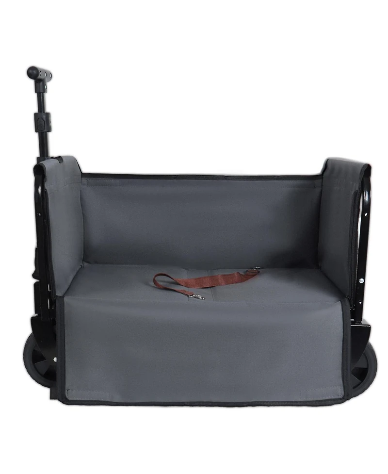 Streamdale Furniture Convertible Folding Camping Wagon with Bench Seat and Dog Tether