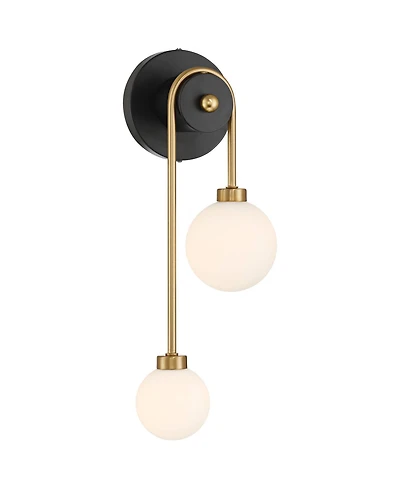 Possini Euro Design Possini Euro Adelia 16" High and Brass 2-Light Wall Sconce