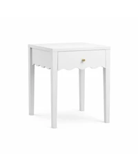 Streamdale Furniture Modern Nightstand with Drawer and Wavy Apron Design