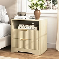 Streamdale Furniture Smart Nightstand with Charging Station and Storage Cabinet