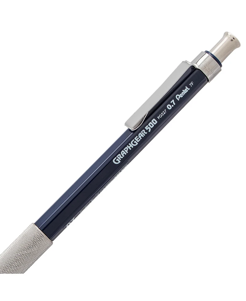 Pentel GraphGear 500 Automatic Drafting Pencil (0.7mm), Refill Eraser Tube and Large Block Eraser with holder