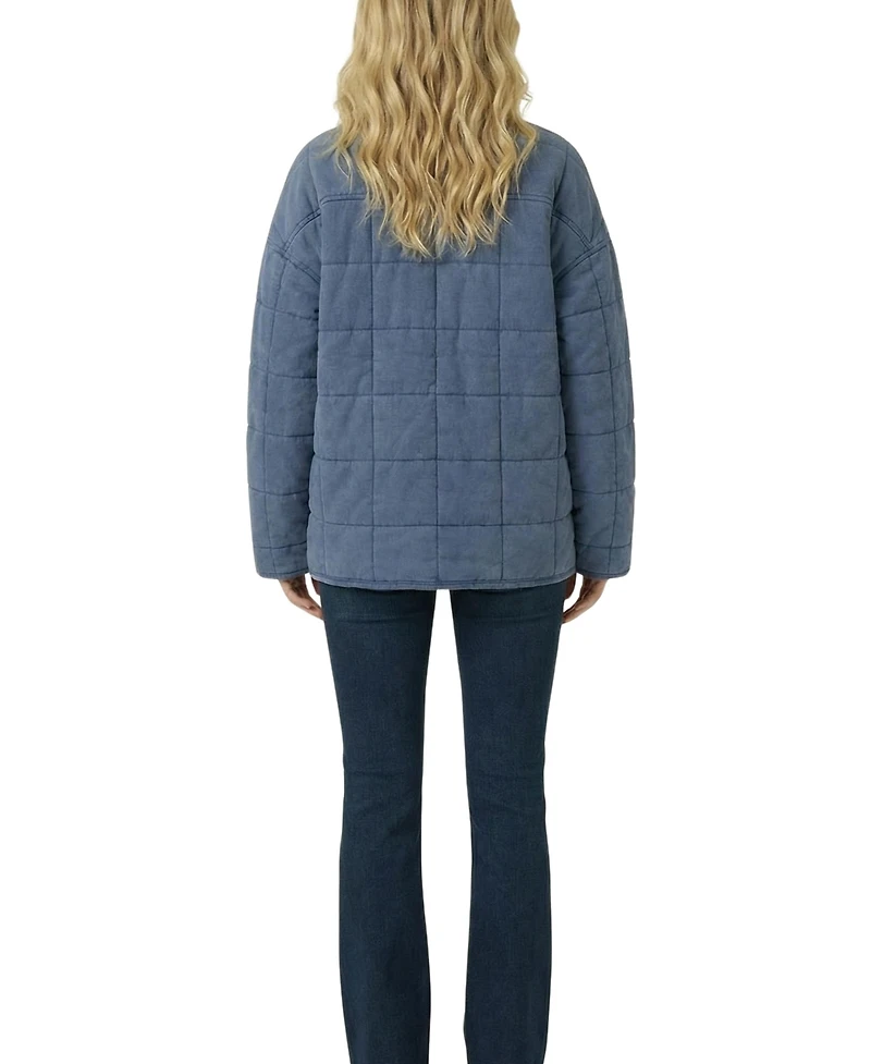 Modenaire Women's Quilted Fleece Long Sleeve Jacket