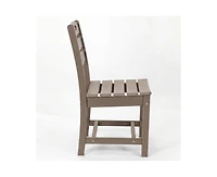 sumyeg Set of 2 Hdpe Patio Dining Chairs, Armless Outdoor Side Chairs
